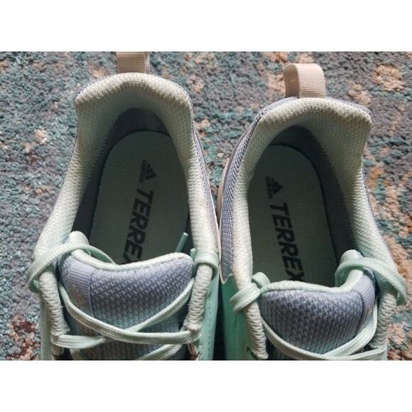Women's Waterproof Running Shoes Adidas Terrex Tracerocker Gtx 10 Green Trail - Picture 3 of 5